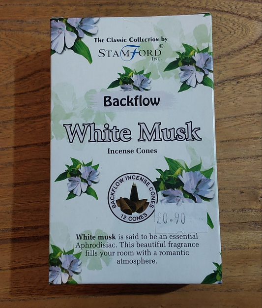 White Musk Backflow Stamford Incense Cones