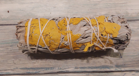 California Yellow Petals and White Incense Sage Stick 11cm
