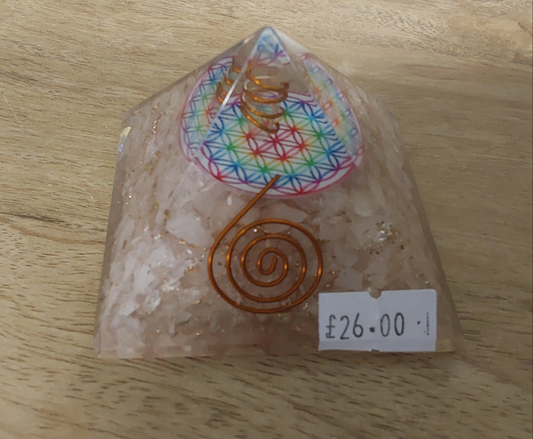Pyramid - Rose Quartz Orgone
