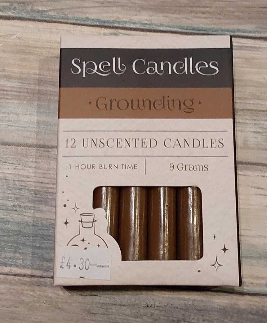 Grounding Spell Candles - Brown
