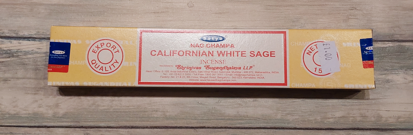 Californium White Sage Satya Incense