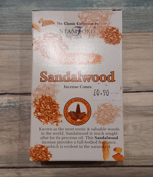 Sandalwood Backflow Stamford Incense Cones