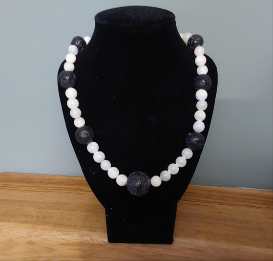 Necklace - Mother of Pearl and Lava