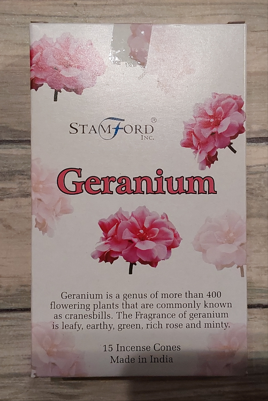 Geranium Stamford Incense Cones