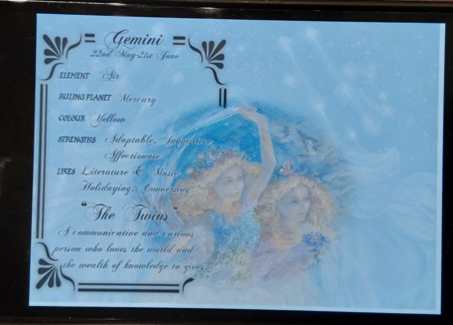 Gemini Birthday Card