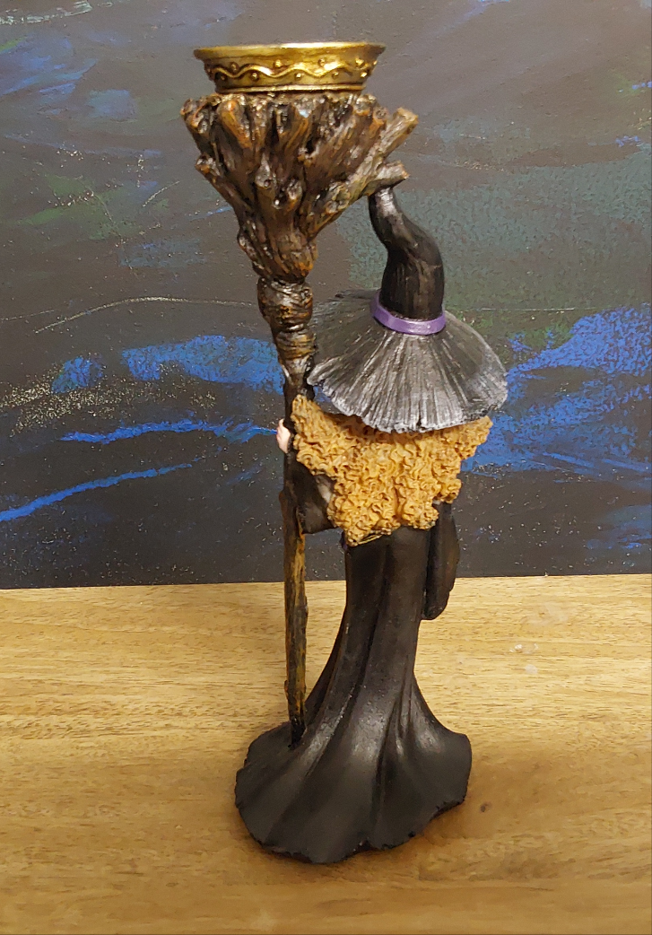 Witch with staff backflow burner