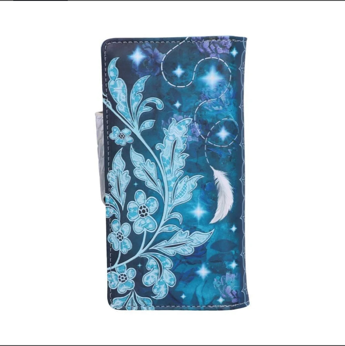 Angel wings embossed purse 18.5cm
