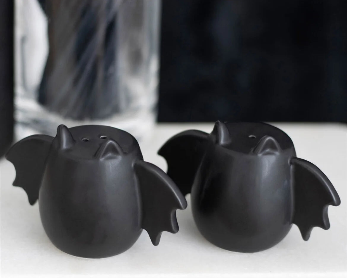Bat Wing Ceramic Salt and Pepper Shakers