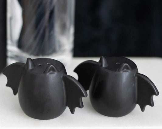 Bat Wing Ceramic Salt and Pepper Shakers