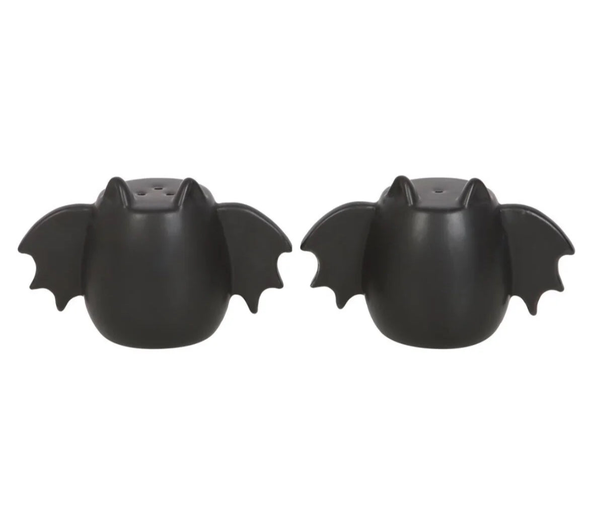Bat Wing Ceramic Salt and Pepper Shakers