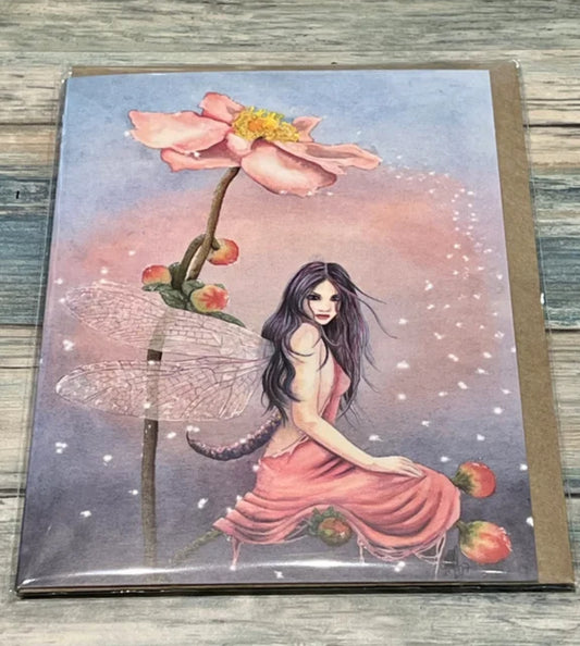 Damselfly greeting card