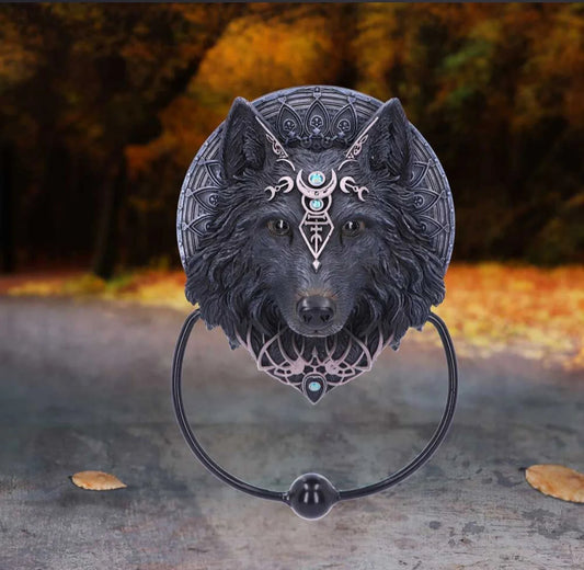 Door Knocker Wolf Moon