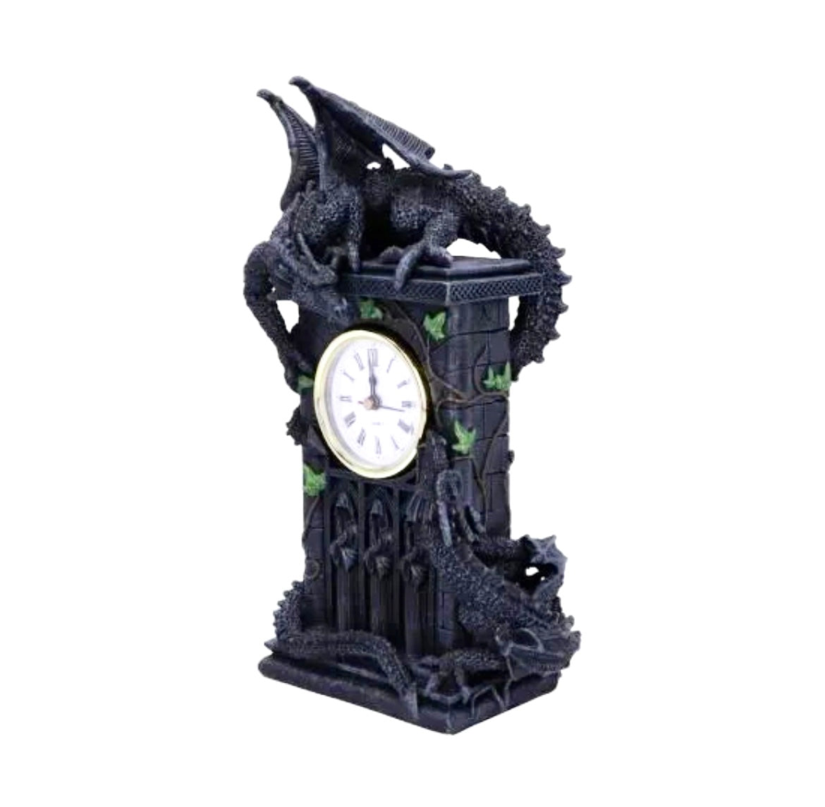 Duelling Dragon Clock  26cm