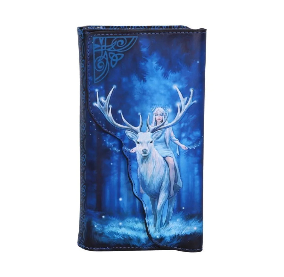 Fantasy Forest Elven Queen and Stag Embossed Purse 18.5cm