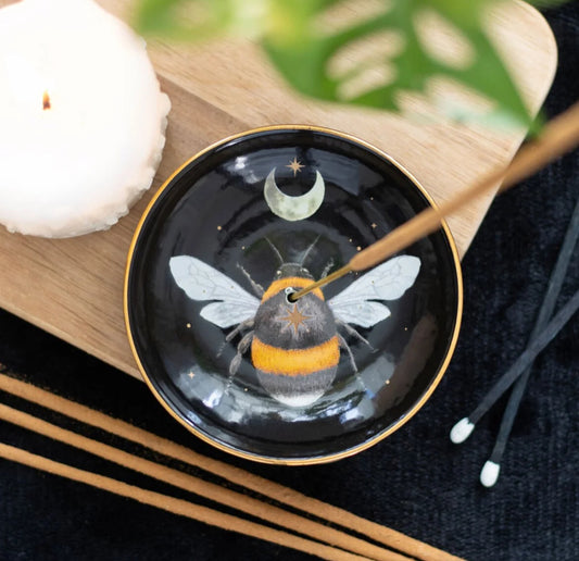 Forest Bee Ceramic Incense Plate