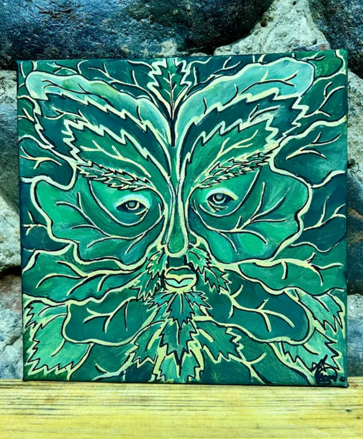 Green Man art canvas