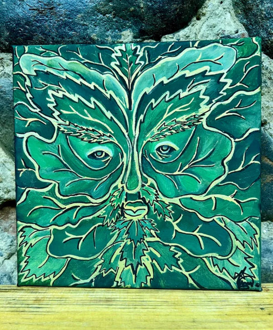 Green Man art canvas