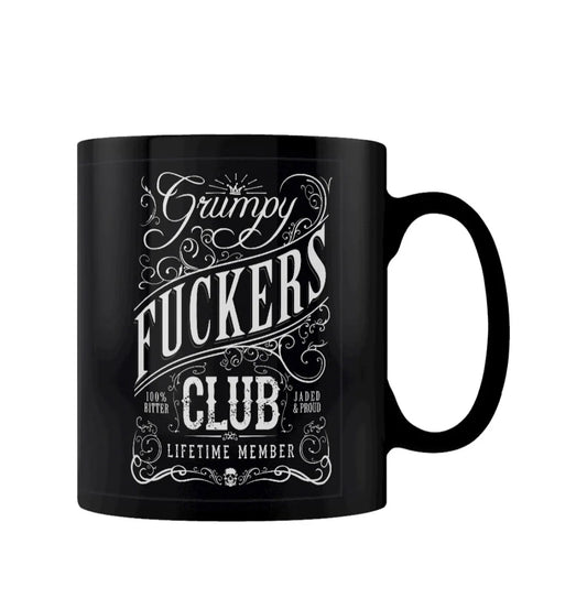 Grumpy Fuckers Club Life Time Member Mug - Black