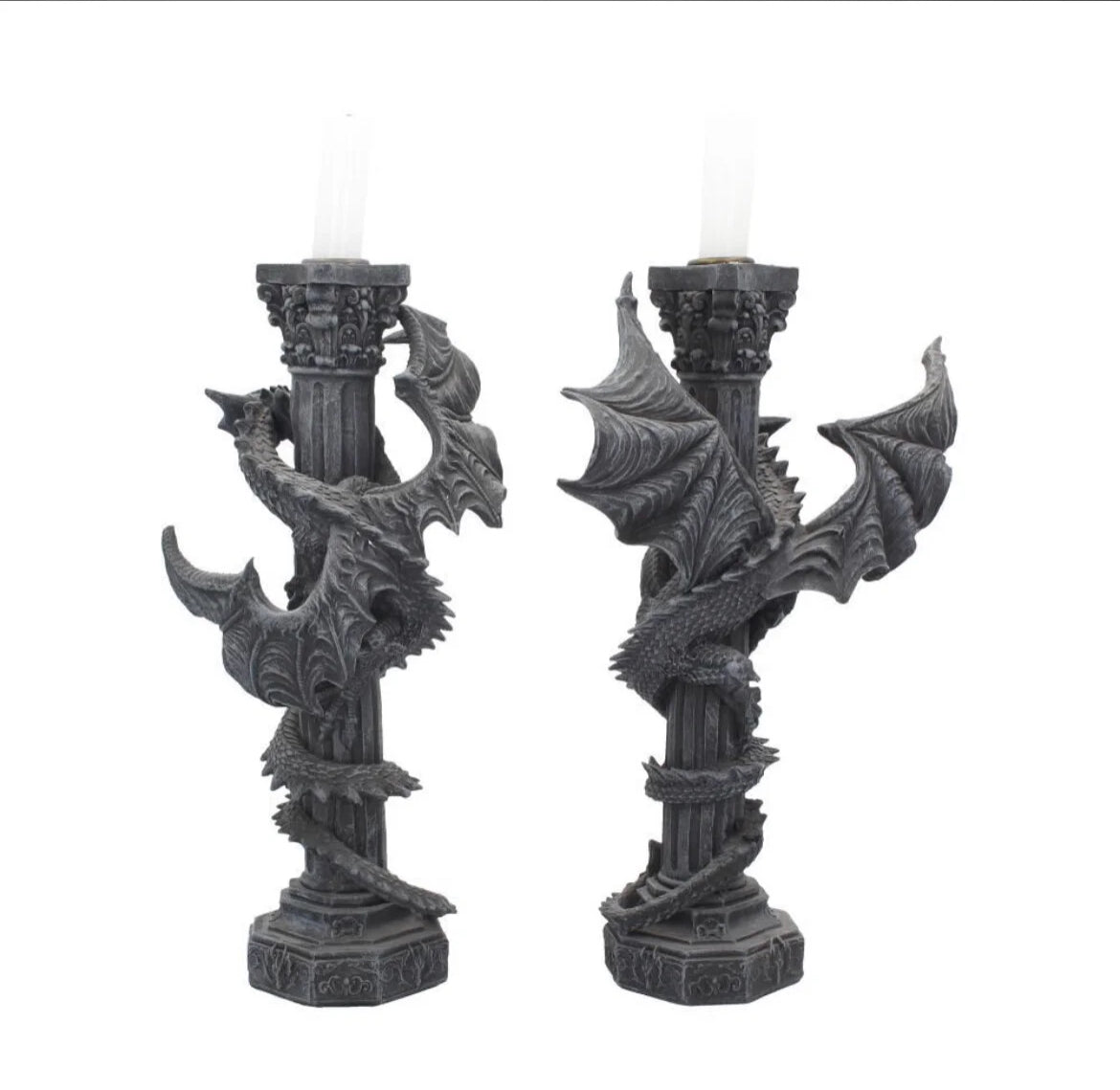 Guardians of the light candlesticks (set of 2) 28cm