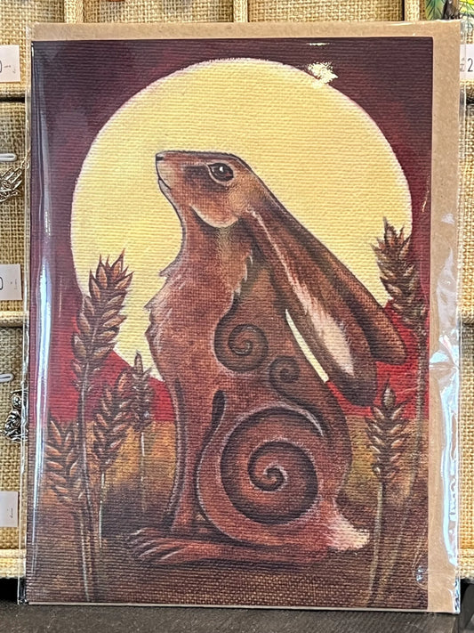 Hare Moon greeting card