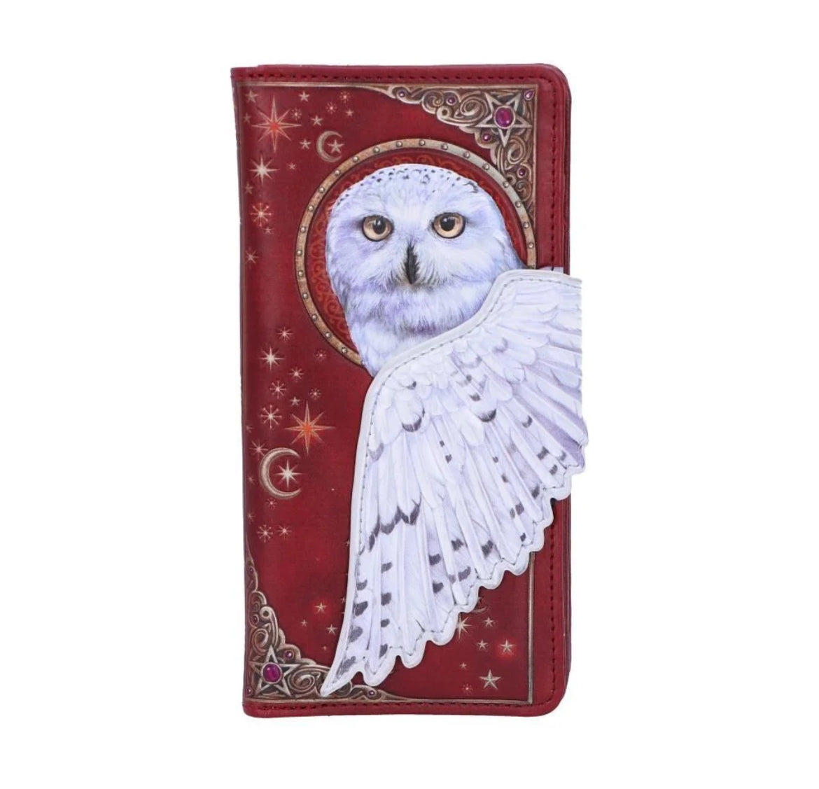 Magical flight embossed owl purse 18.5cm