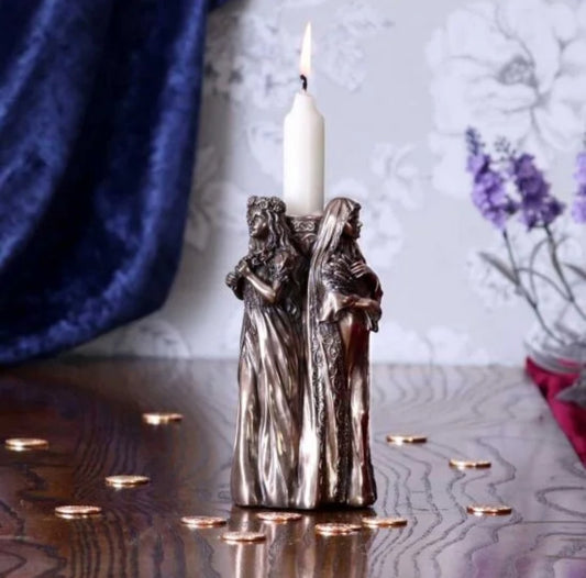Maid Mother Crone Candle Holder 17cm
