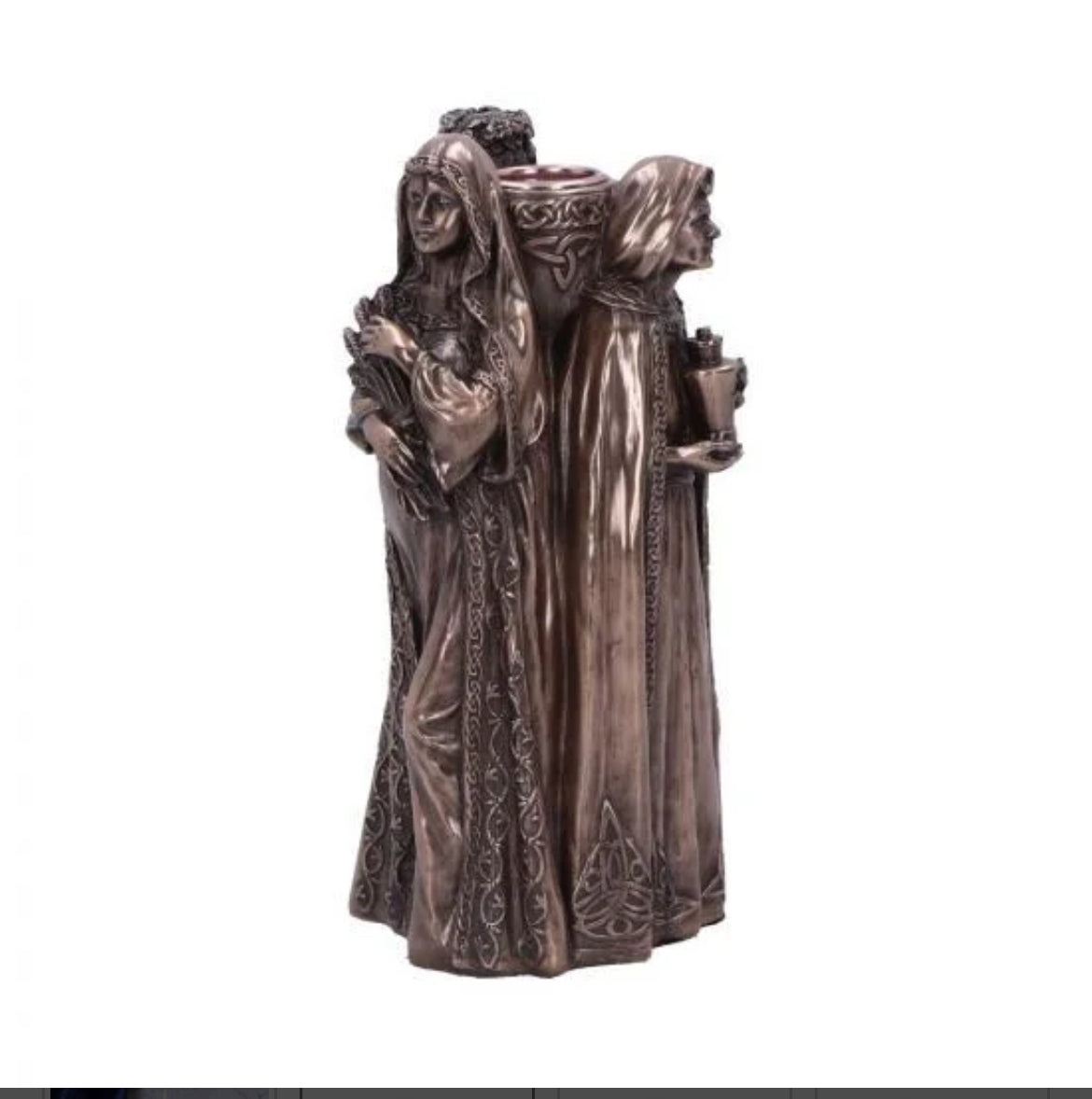 Maid Mother Crone Candle Holder 17cm