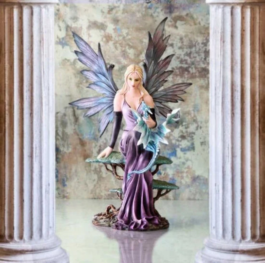 Elvie Fairy with dragon figurine