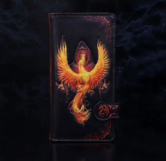 Phoenix Rising Embossed Purse 18.5cm