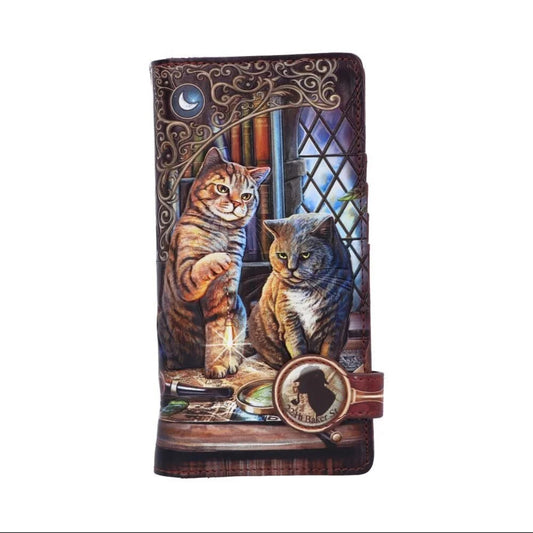 Purrlock Holmes Embossed Purse 18.5cm