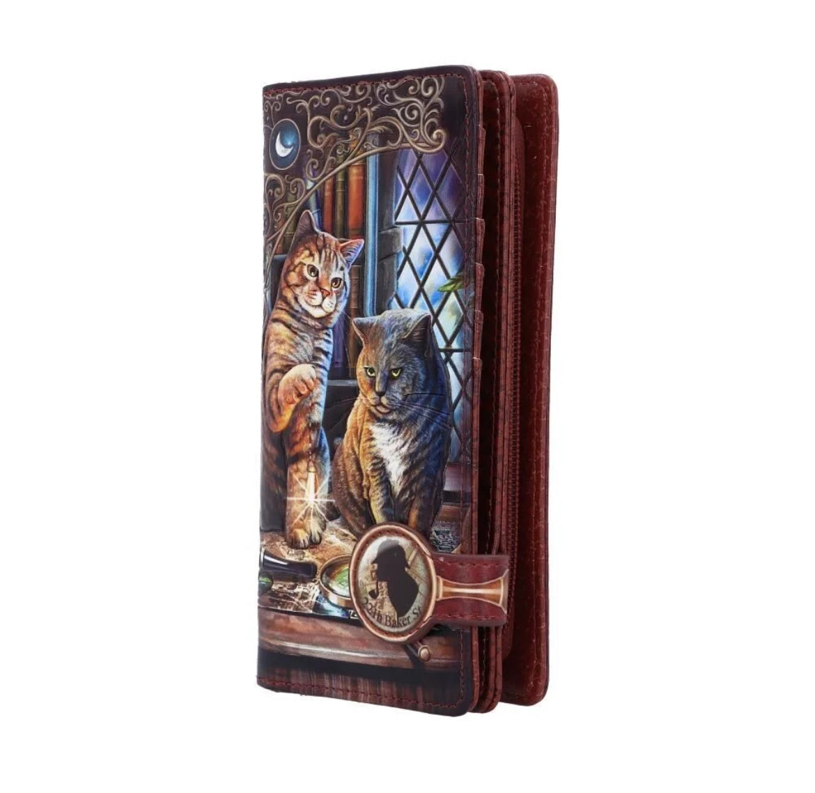 Purrlock Holmes Embossed Purse 18.5cm