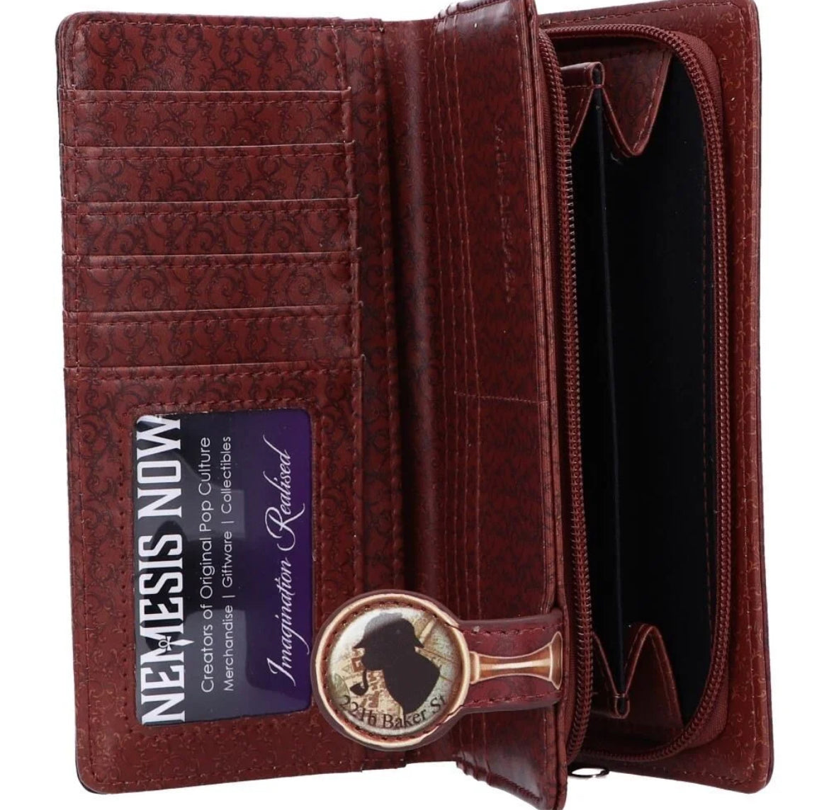 Purrlock Holmes Embossed Purse 18.5cm