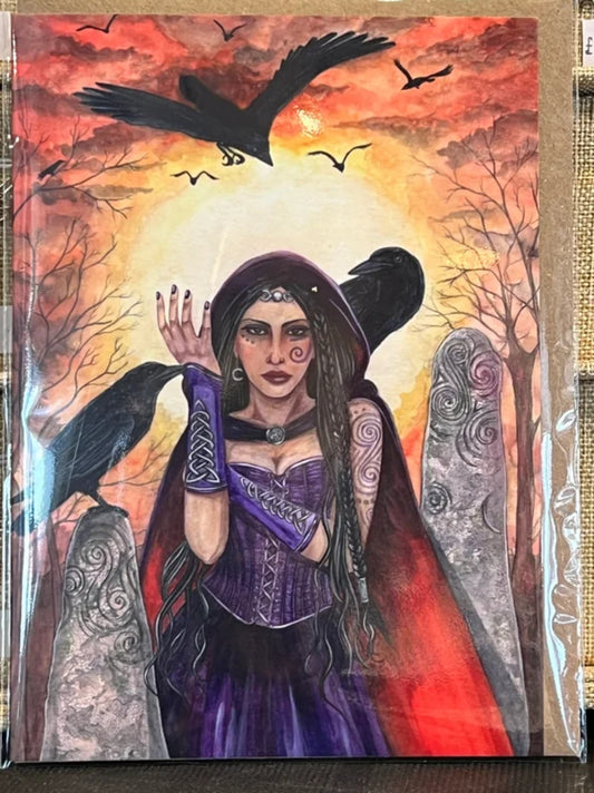 The Morrighan greeting card
