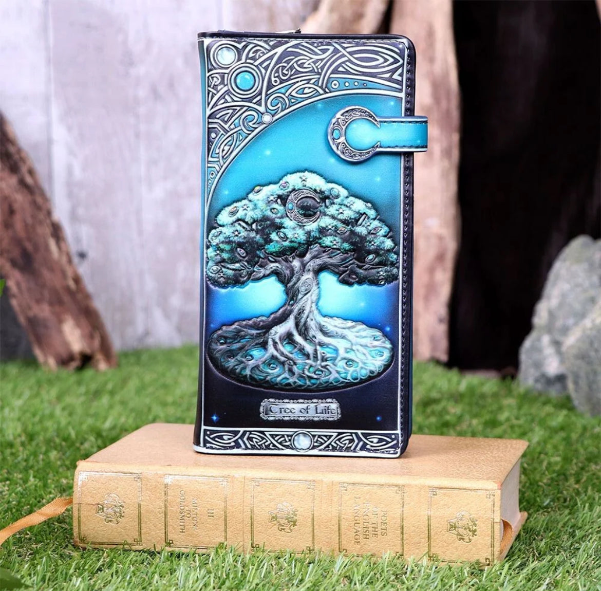 Tree of Life Embossed Purse 18.5 cm