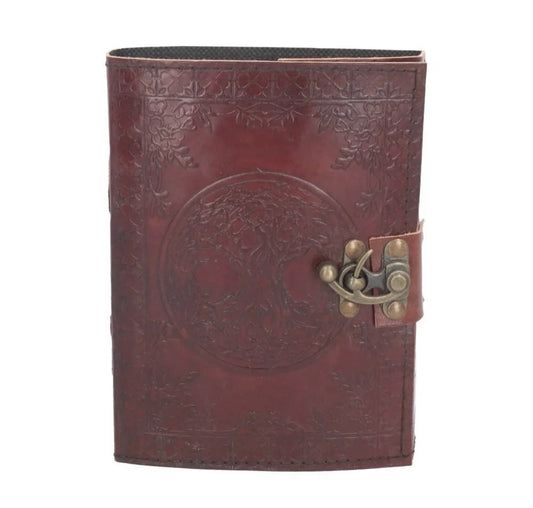 Tree Of Life Leather Journal with lock 15 x 21cm