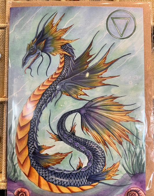 Water Dragon greeting card