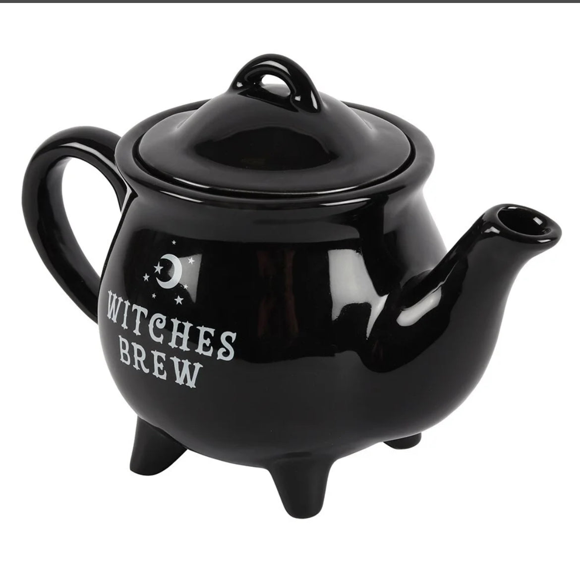 Witches Brew Black Ceramic Teapot