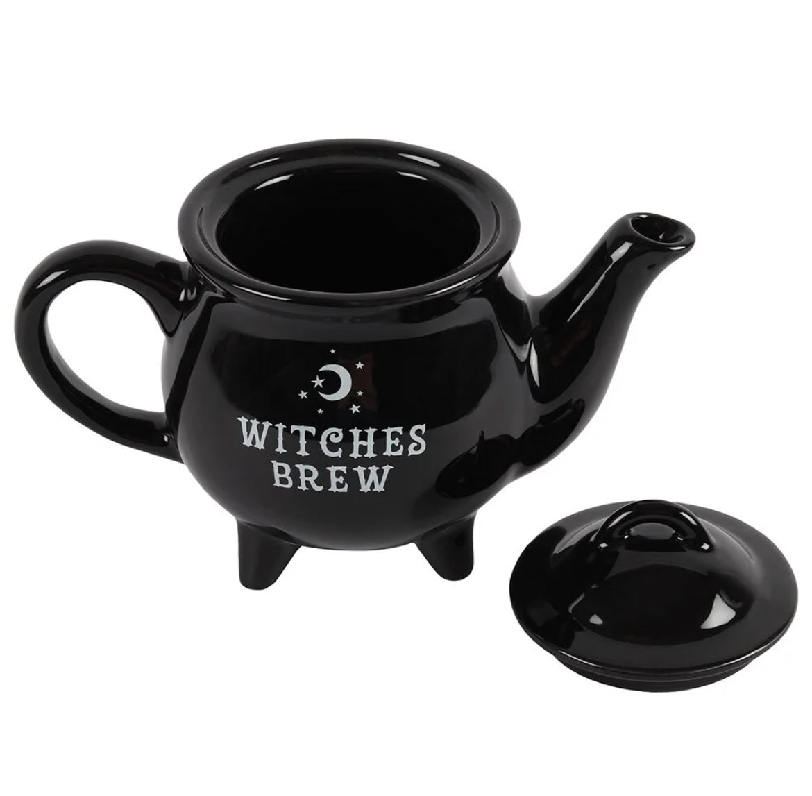Witches Brew Black Ceramic Teapot