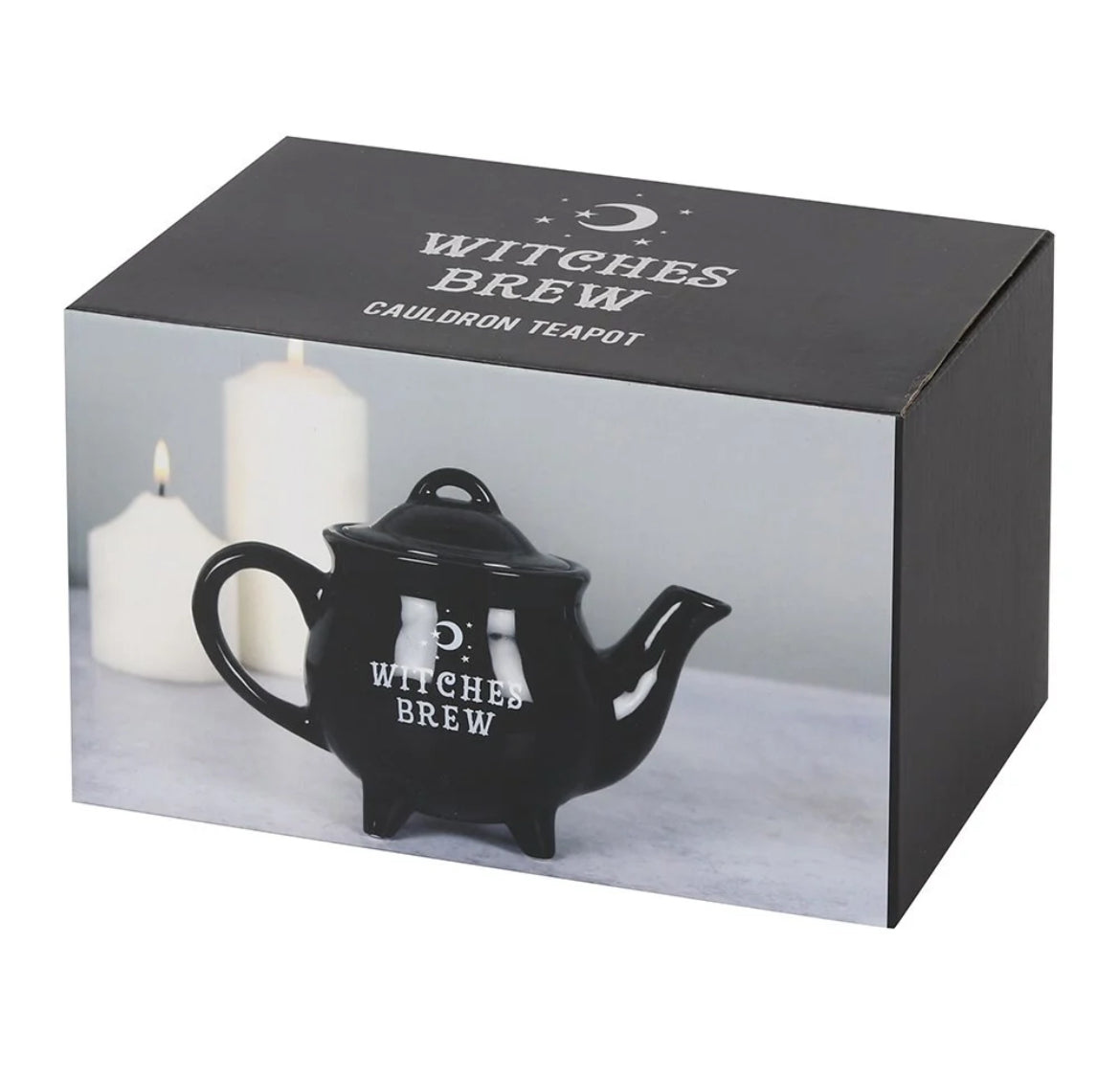 Witches Brew Black Ceramic Teapot