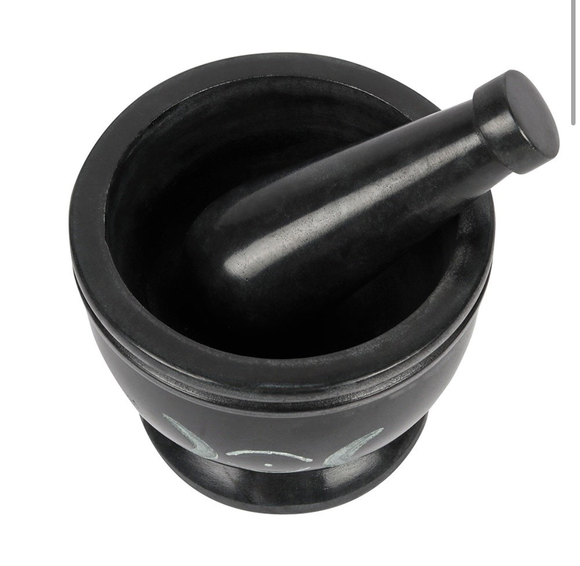 Soap Stone Triple Moon Pestle and Mortar