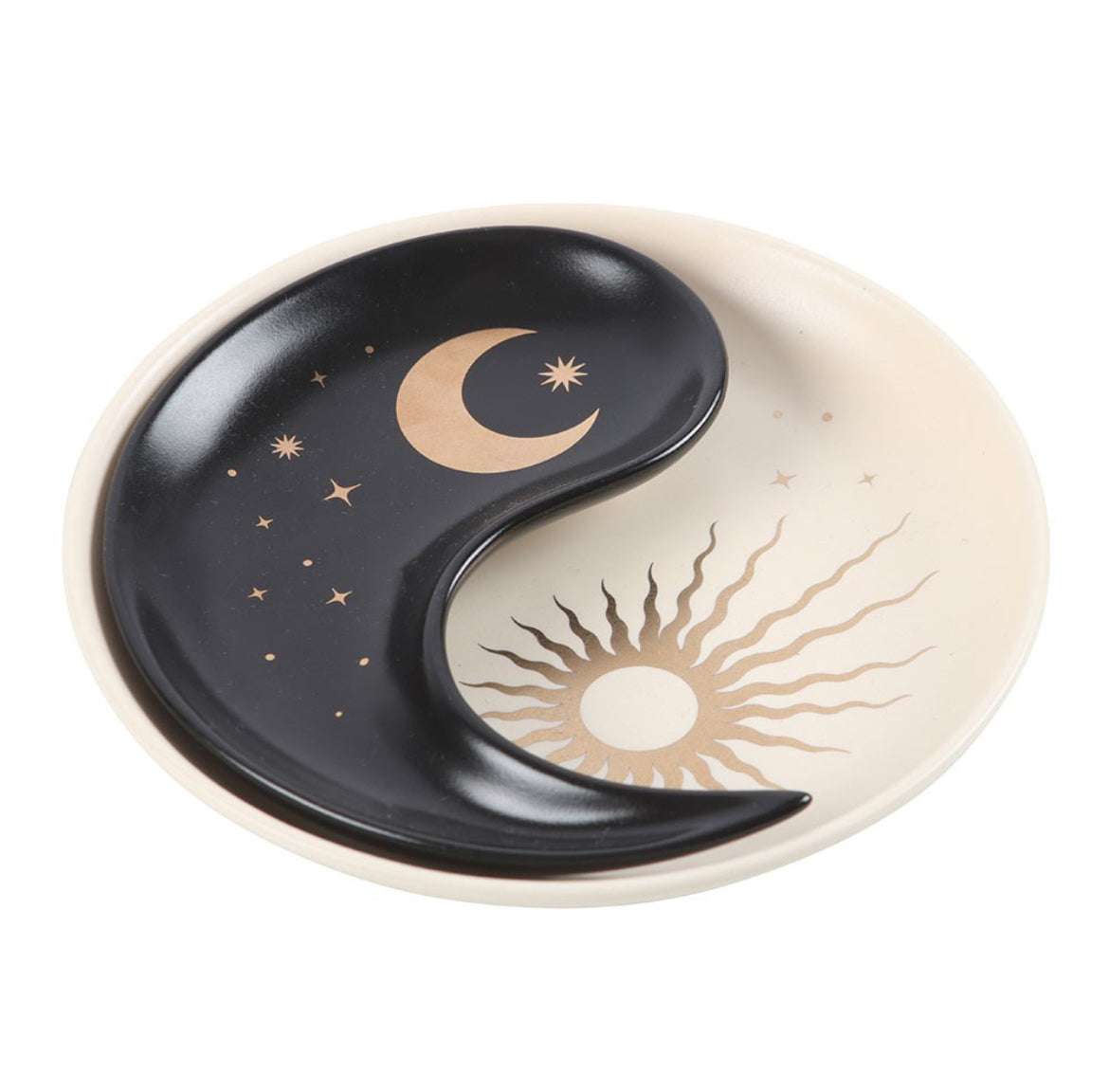 Yin Yang stacking ceramic Trinket dish