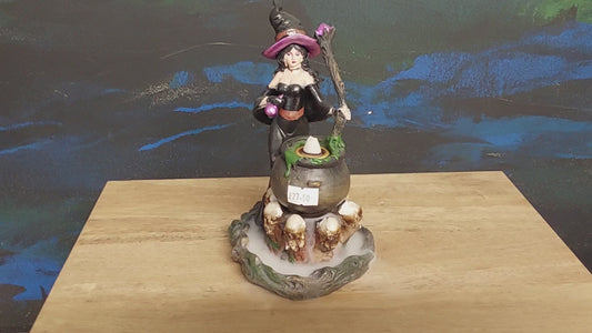 Witch with Cauldron Backflow  Burner