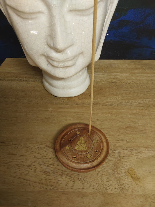 Circular Buddha incense holder