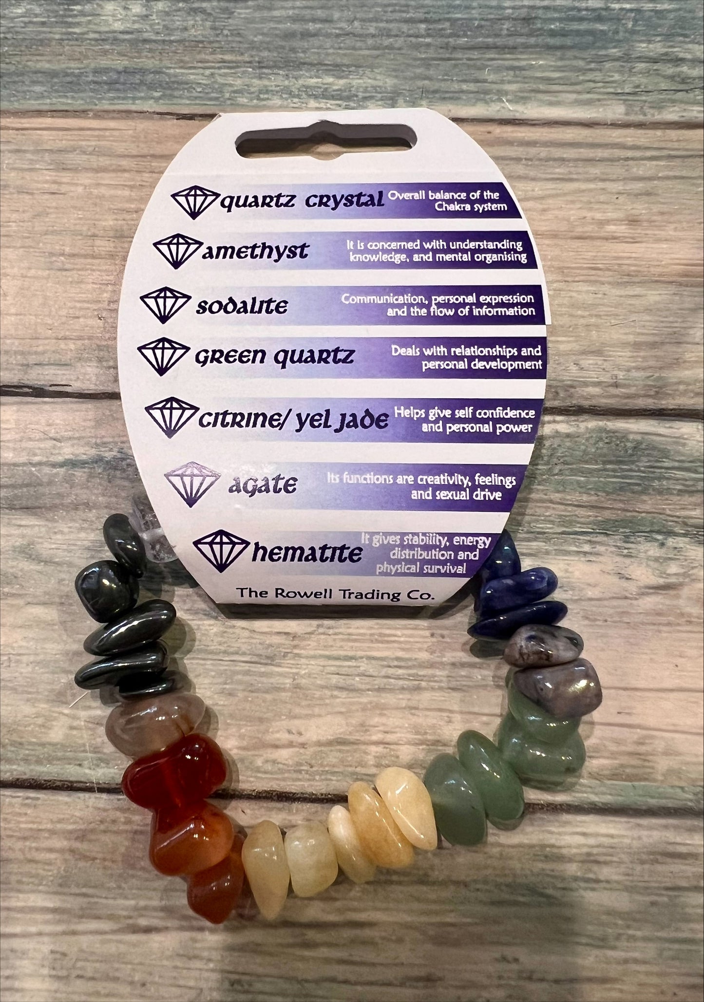 Chakra Chunky Crystal Bracelet