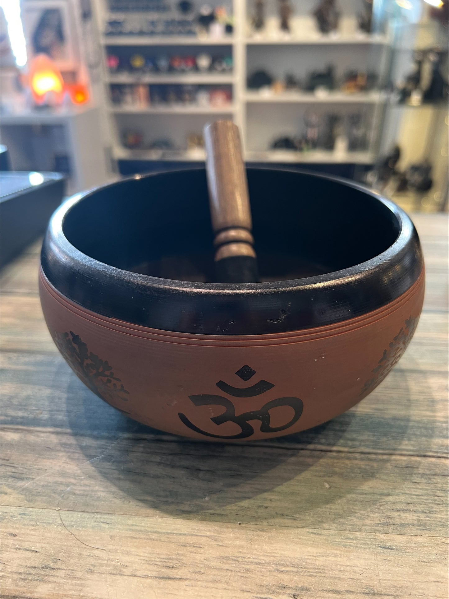 Earth Power Singing Bowl  Clay Om Buddha