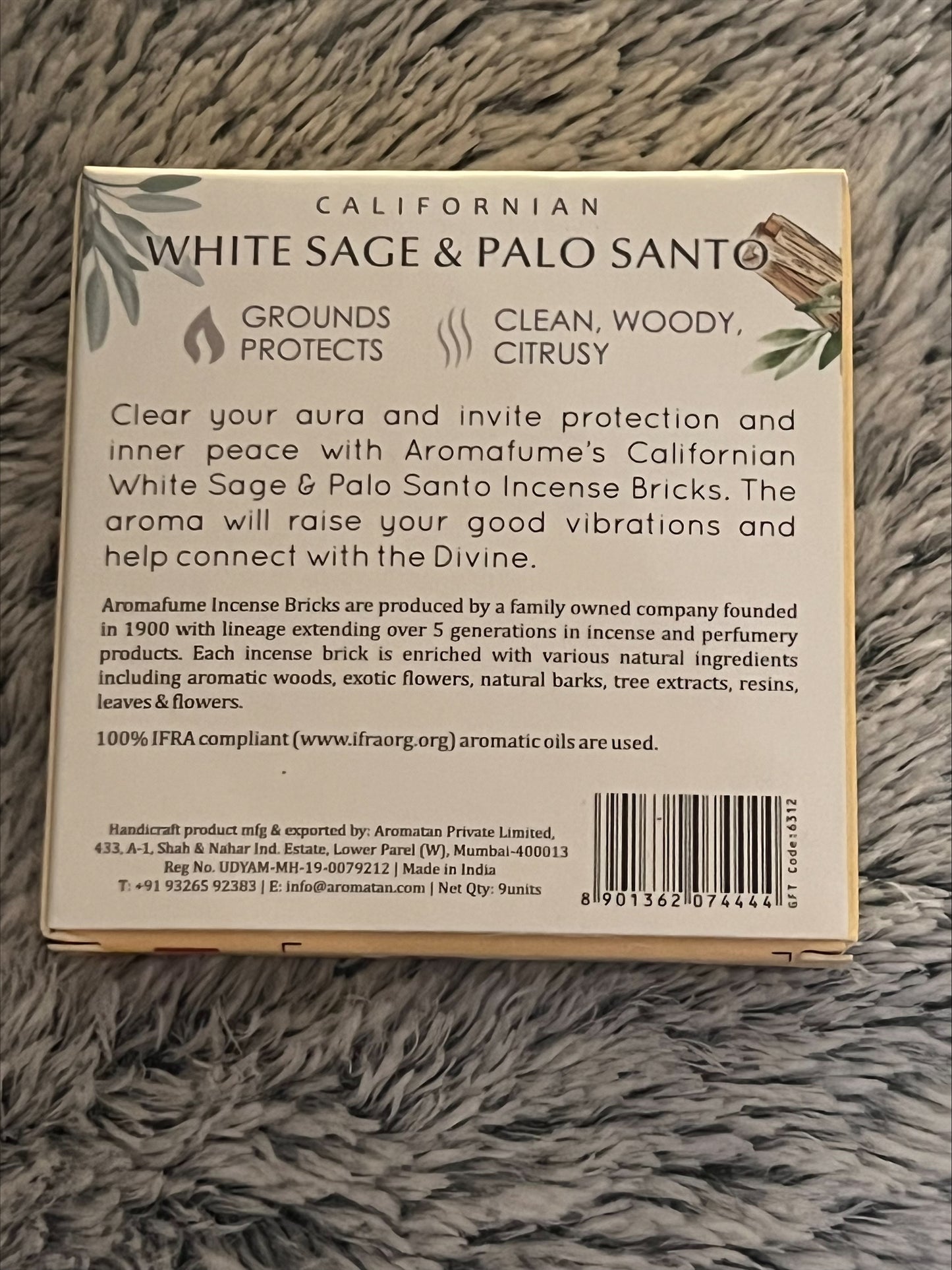 Incense Bricks - California White Sage & Palo Santo