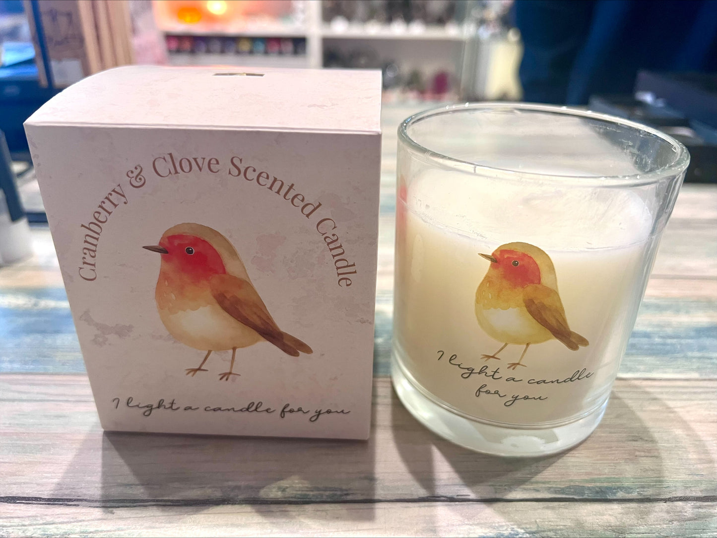 Robin Remembrance Cranberry and Clove Candle