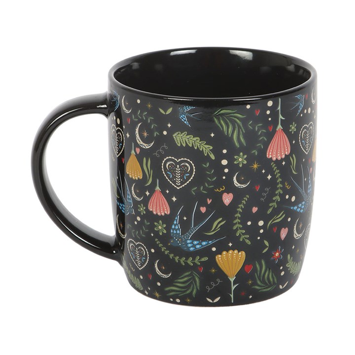 Midnight Bloom Ceramic Mug