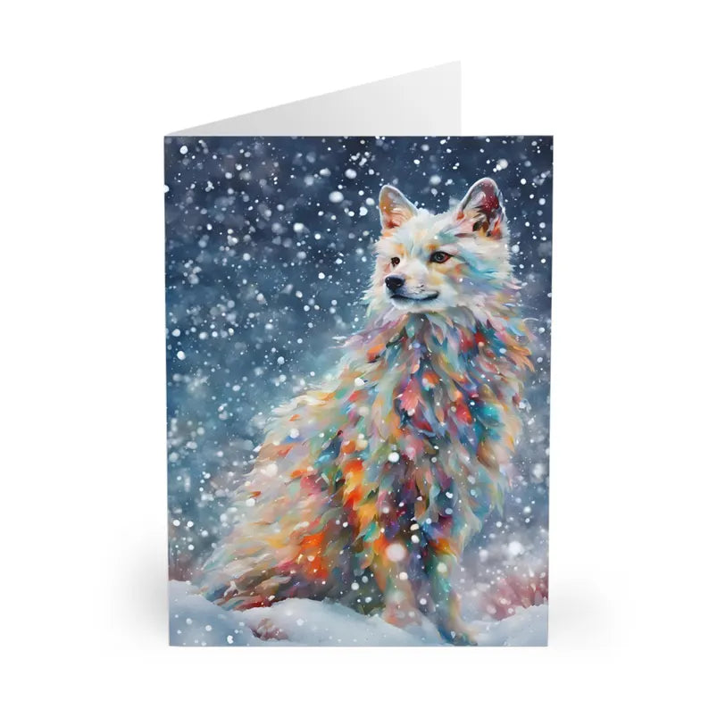 Christmas Greeting Card - Artic Fox