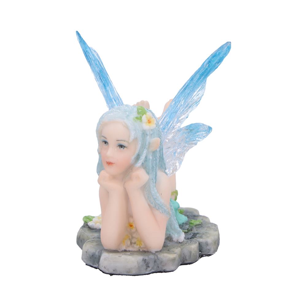 Amelia - Nature fairy figurine with clear blue wings 6cm